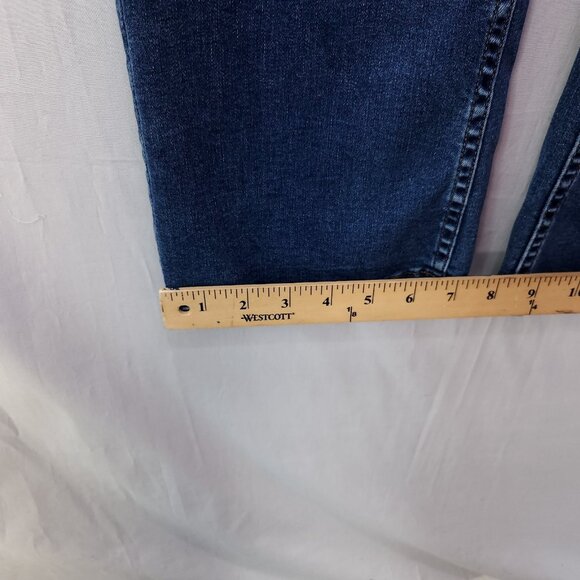 Free People Jeans Womens 25 Blue Denim Bootcut Button Fly Mid Wash - Picture 10 of 13
